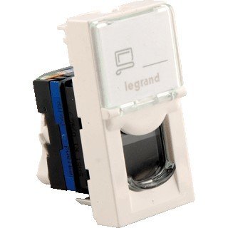 076561 RJ45 Cat6 UTP, 1 modül, beyaz