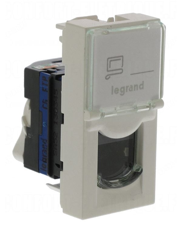 076562 RJ45 Cat6 FTP, 1 modül, beyaz
