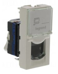 076562 RJ45 Cat6 FTP, 1 modül, beyaz