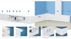 638018 DLP-S 50x100mm kaidesiz montaj kablo kanalı için dış köşe