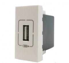 077591 Sistem Armada 1 modül tek çıkışlı 5V 750mA kendinden USB çıkışlı priz beyaz