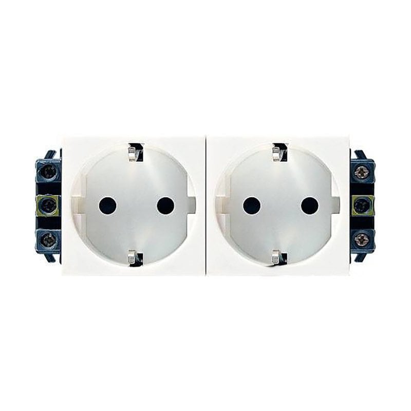 077602 Sistem Armada \'\'DLP\'\' şebeke prizi - ikili - beyaz