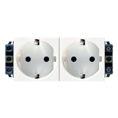 077602 Sistem Armada \'\'DLP\'\' şebeke prizi - ikili - beyaz