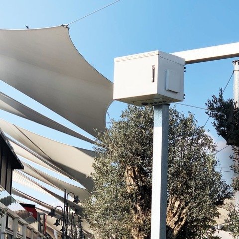 LN-SBO-IP5509U6060-LG 9U 19'' SafeBox IP55 outdoor cabinet enclosure W=600 mm D=600 mm