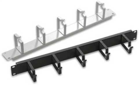 1U 19'' Kablo Düzenleme Paneli 5 Metal Kancalı.
