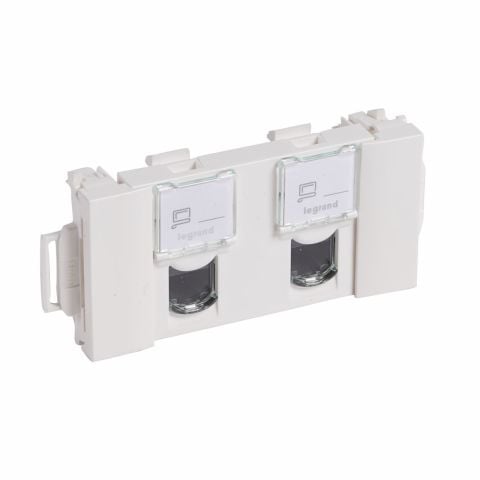 076544 LCS² Sistem Armada RJ45 Cat6 priz - UTP 2xRJ45 Soluclip aksesuarlı,3modül