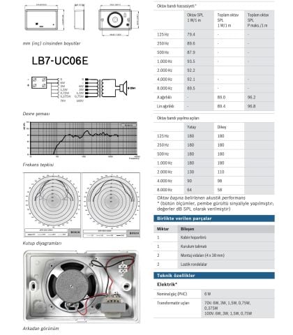BOSCH LB7-UC06E ABS kabin hoparlörü 6W